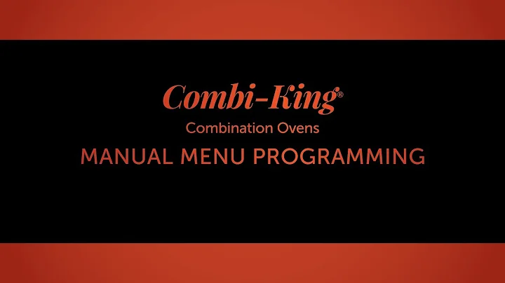 Combi-King Manual Programming Tutorial