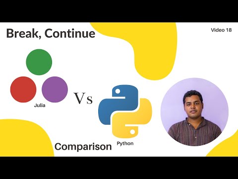 Does Python break, continuous statement is same as Julia!