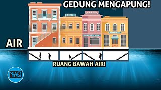 MEMBUAT GEDUNG TERAPUNG YG AMAN SAAT AIR LAUT NAIK! Cara Cerdas Belanda Mengatasi Hunian Padat!