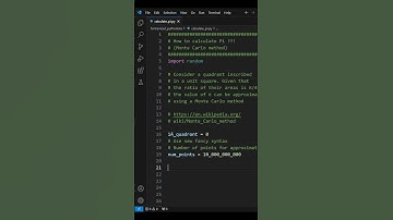 How to calculate Pi #python (Monte Carlo method)