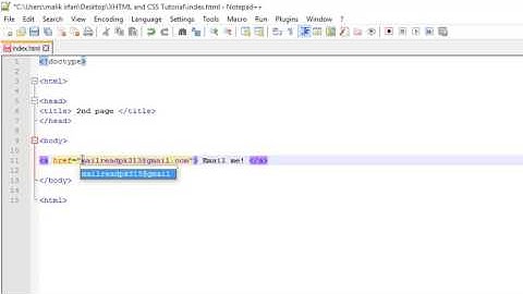 XHTML and CSS Tutorial   8   Email Links and Tool Tips urdu and hindi with tutorialsdvds