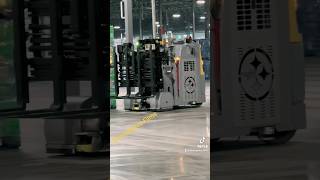 Autonomous Robotic Forklifts at Niagara bottling company! #robotics #Autonomous