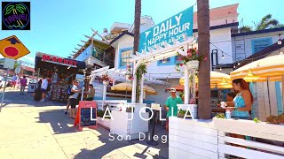 🇺🇸 Downtown La Jolla in San Diego  California 2022 Walking Tour & Travel Guide | 🎧 Binaural Audio