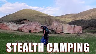 I Slept In This Ancient Red Rock Cave For Fun | Stealth Camping