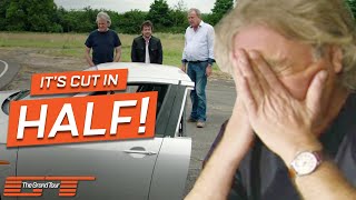 The Cast & Crew Drive Jeremy Clarkson's Half-A-Car Creation | The Grand Tour