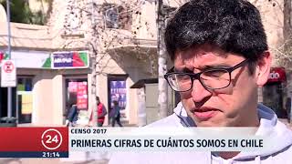 Cifras preliminares del Censo 2017: ¿Cuántos somos en Chile? | 24 Horas TVN Chile
