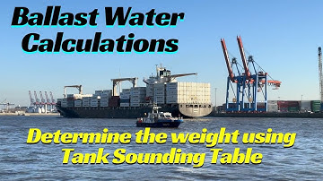 Ballast Water Calculations: Using Sounding Table to Determine Weight l Step-by-Step Guide