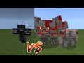 Wither Vs Redstone Golem And Redstone Monstrosity - Minecraft Addons