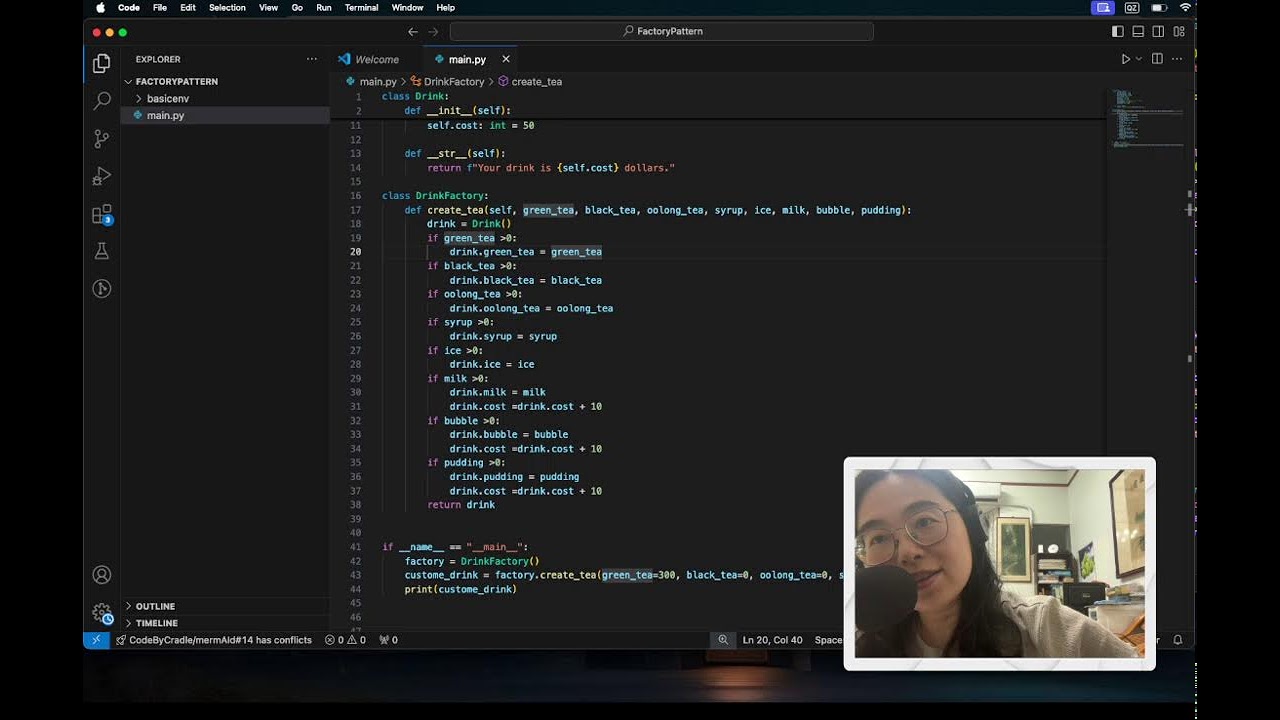Live Coding in Taiwan| Python Factory Pattern | Bubble tea is the best ...