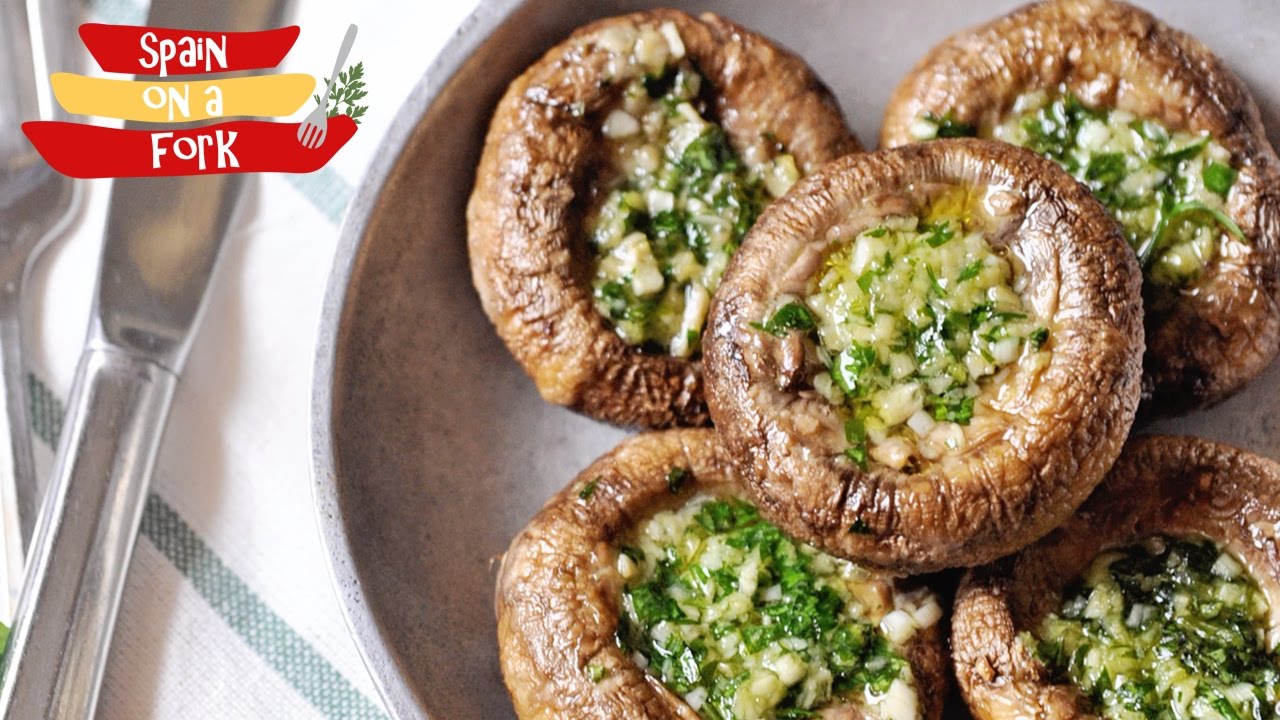 Garlic Stuffed Mushrooms - Champiñones Rellenos - YouTube