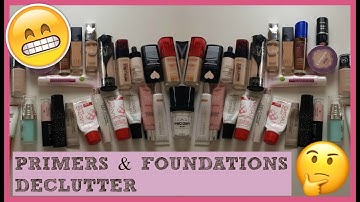 MAKEUP DECLUTTER 2018 | PRIMERS & FOUNDATIONS ♡♡♡