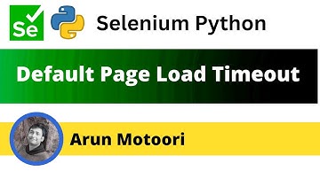 Default Page Load Timeout for web pages in Selenium (Selenium Python)