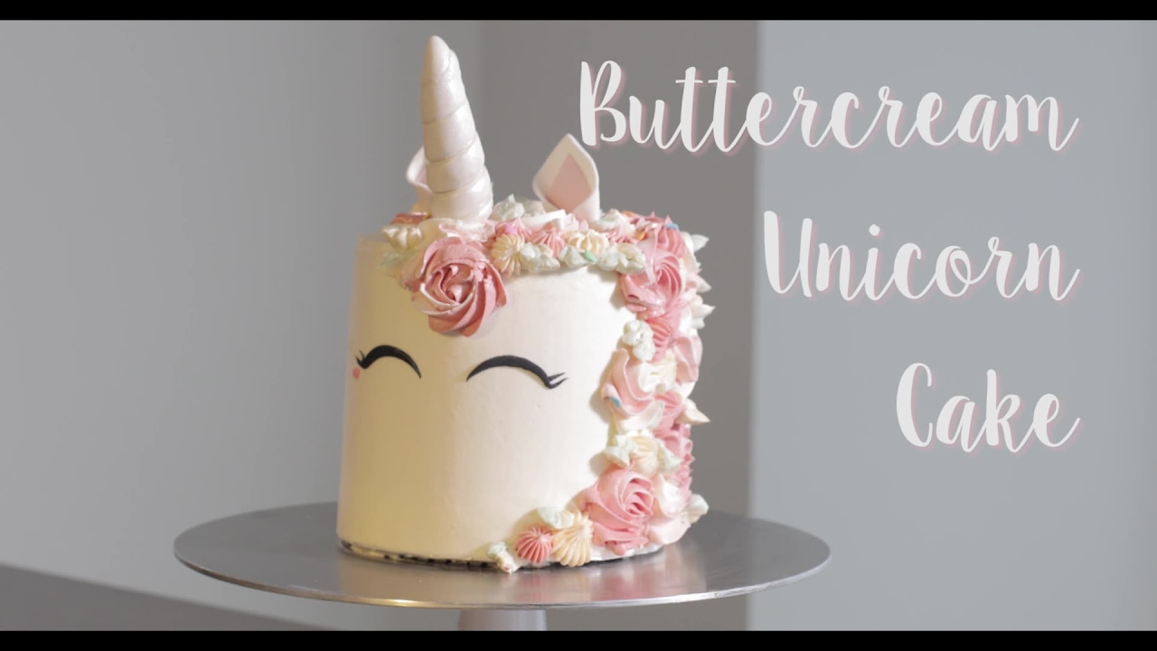 Buttercream Unicorn Cake Tutorial - YouTube