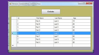C# - How To Delete Selected DataGridView Row Using C# [ With Source Code ]
