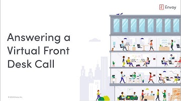 Answering a call with Envoy Virtual Front Desk