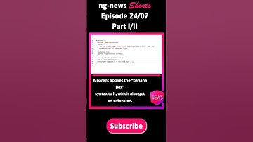Ng-News 24/07 (1/2) Angular 17.2  #angular #coding #programming
