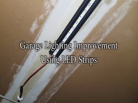 Garage Lighting Improvement Using Led Strip Lights Youtube