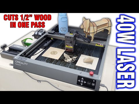 40W Creality Falcon 2 Laser Cutter / Engraver (Cuts Wood In One Pass With Ease)