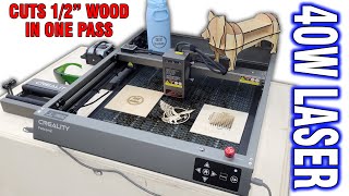 40W Creality Falcon 2 Laser Cutter / Engraver (Cuts Wood In One Pass With Ease)
