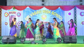 Elluvachi godaramma video song kolatam dance performance by students of SRI VASAVI HIGH SCHOOL