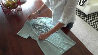 organize: how to fold a tshirt