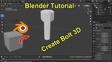 How to Create bolt in blender | Blender tutorial | Bolt 3D | Bolt making in blender tutorial