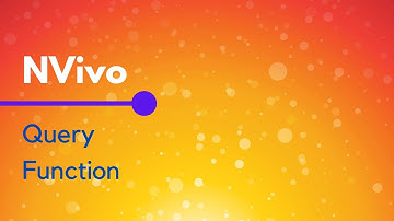 NVivo - Query Function