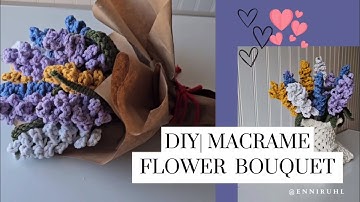 DIY| MACRAME FLOWERS (lavender)💐🎀❤️