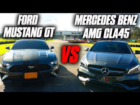 Mustang GT VS Mercedes Benz AMG CLA45 Drag Race