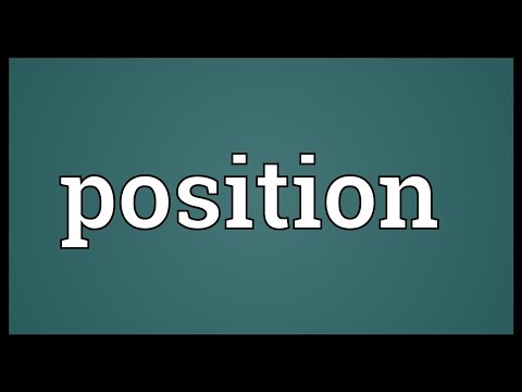 Position Meaning
