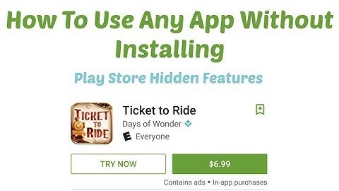 [Hindi] How To Use Any App Without Installing (Play Store Hidden Feature) 100%