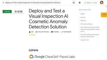 Deploy and Test a Visual Inspection AI Cosmetic Anomaly Detection Solution GSP898