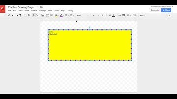 Google Drawings TEXT BOX