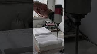 Kuka KR210 6D foam milling. #kuka #cnc #sprutcamrobot #propmaking #kukarobotics #cadcam #milling