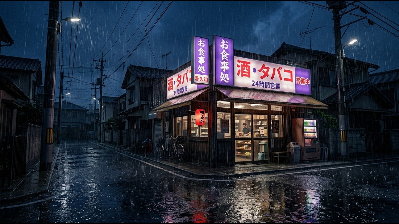 Tokyo Neon Rain 🌧️ Calm Focus & Deep Sleep Mix