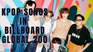 KPOP SONGS ON BILLBOARD GLOBAL 200. (May 19 2021)