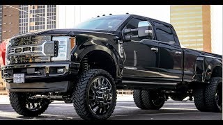 MURDERED OUT FORD DUALLY RIDING ON 26 INCH AMERICAN FORCE WHEELS