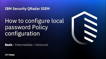 QRadar: How to configure local password Policy configuration