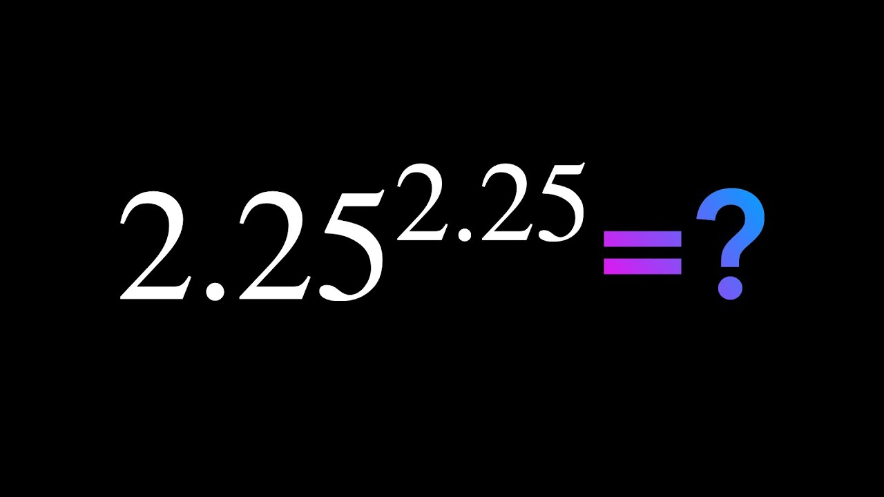 A cool exponent math question - YouTube