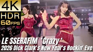 4K60fps HDR】LE SSERAFIM - Crazy @Times Square[2026 Dick Clark's