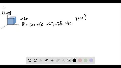 Figure 23-34 shows a closed Gaussian surface in the shape of a cube of edge length 2.00 m …