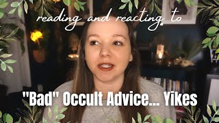 Reacting To 'Bad' Witchcraft & Occult Advice For Beginners