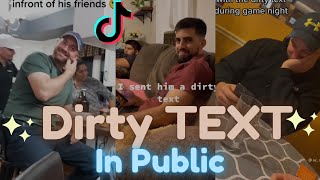 Sending DIRTY text My Boyfriend\/ Husband in Front of the Public and see his reaction | p1