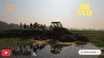 CASE 770 EX II River Side Field Work II Mini pond filling with sand