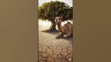 camel saved the mango tree from drying up by watering it 😭 #ai #save #tree #camel