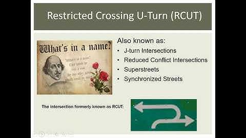 Restricted Crossing R Cut U Turn Intersections Webinar
