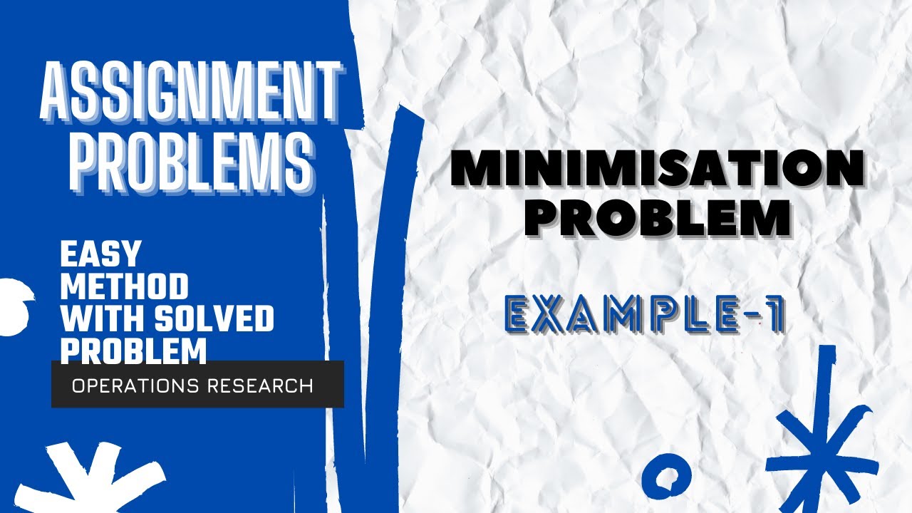 minimization in assignment problem