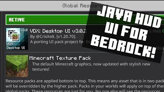 Java HUD UI in Bedrock! (Review and a quick look)
