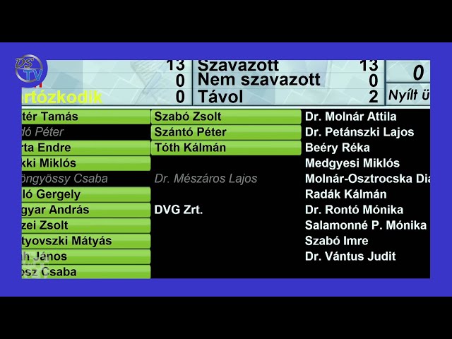 DSTV | 2025. október 17. Napi1 - KÖZGYŰLÉST TARTOTTAK