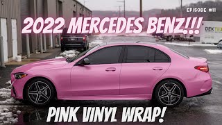 2023 MERCEDES BENZ GOES PINK! FULL CAR VINYL WRAP! CERAMIC COAT!!